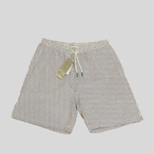 AGTAWH Men Trunks Blue Heaven Stripes Drawstring Size L